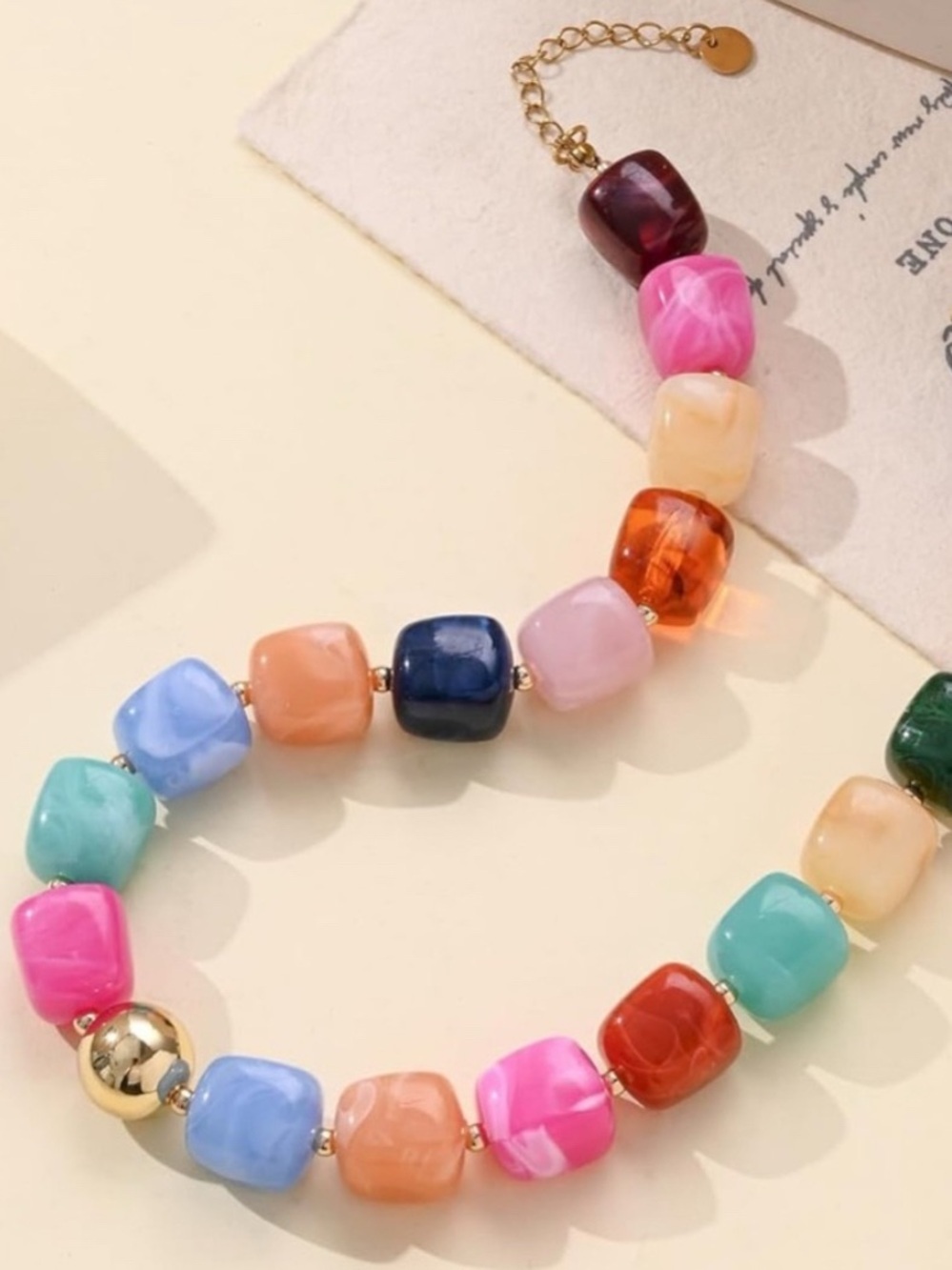 NEW! Colorful Dopamine Bead Necklace